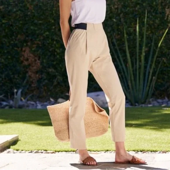 ADAY Beige Ankle-Length Pants - Picture 1 of 5